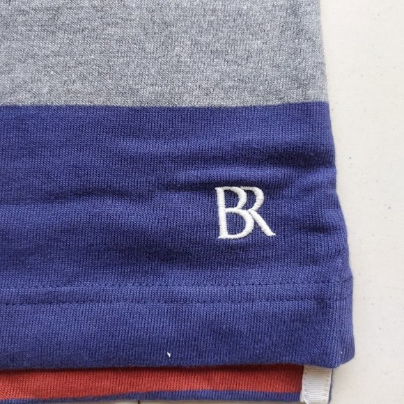 Banana republic Men's full sleeve striped polo tee / polo shirt - Picture 8 of 9